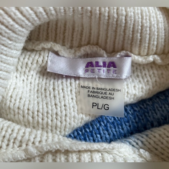 Alia Petite Ombre Striped Women’s Cowl Neck Sweater ,Size PL/G - Picture 6 of 7